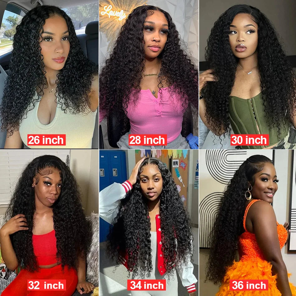 200 % Dichte – Lockige 5x5 Glueless Closure Perücke aus Echthaar | Vorgezupft | Transparentes Lace | Für Volumenliebhaberinnen