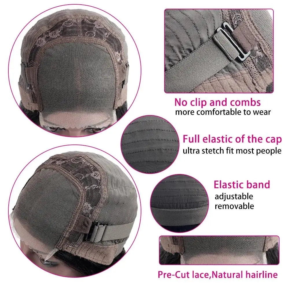 Body Wave Glueless HD Lace Perücke – 4x4 Transparent Lace | 100 % Echthaar | Abijale | Ready to Wear