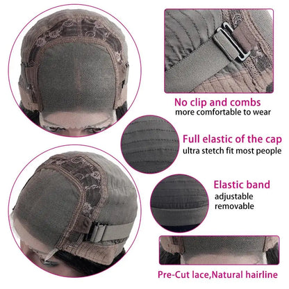 Body Wave Glueless HD Lace Perücke – 4x4 Transparent Lace | 100 % Echthaar | Abijale | Ready to Wear