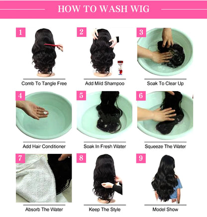 Body Wave Glueless HD Lace Perücke – 4x4 Transparent Lace | 100 % Echthaar | Abijale | Ready to Wear