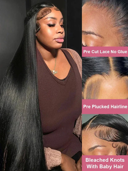 Brazilian Bone Straight HD 5x5 Lace Front Perücke – 100 % Echthaar