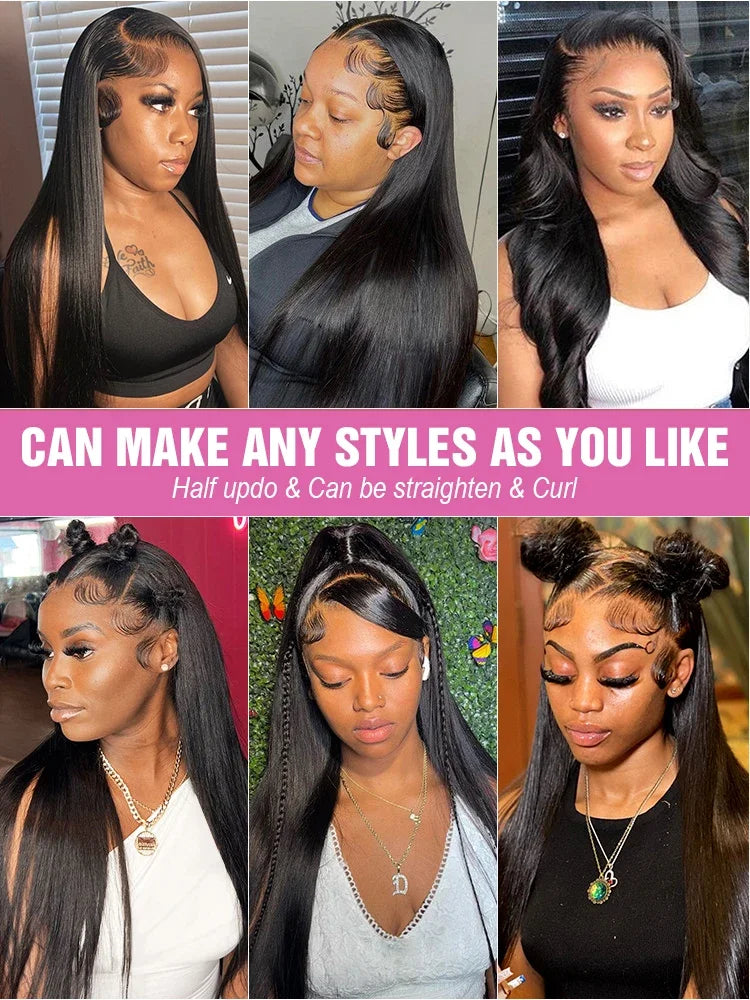 Brazilian Bone Straight HD 5x5 Lace Front Perücke – 100 % Echthaar