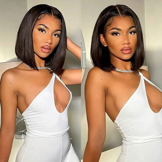 Short Bob Glueless Perücke – 7x5 Lace Front | 100 % Brasilianisches Echthaar | Gerade | 180 % Dichte
